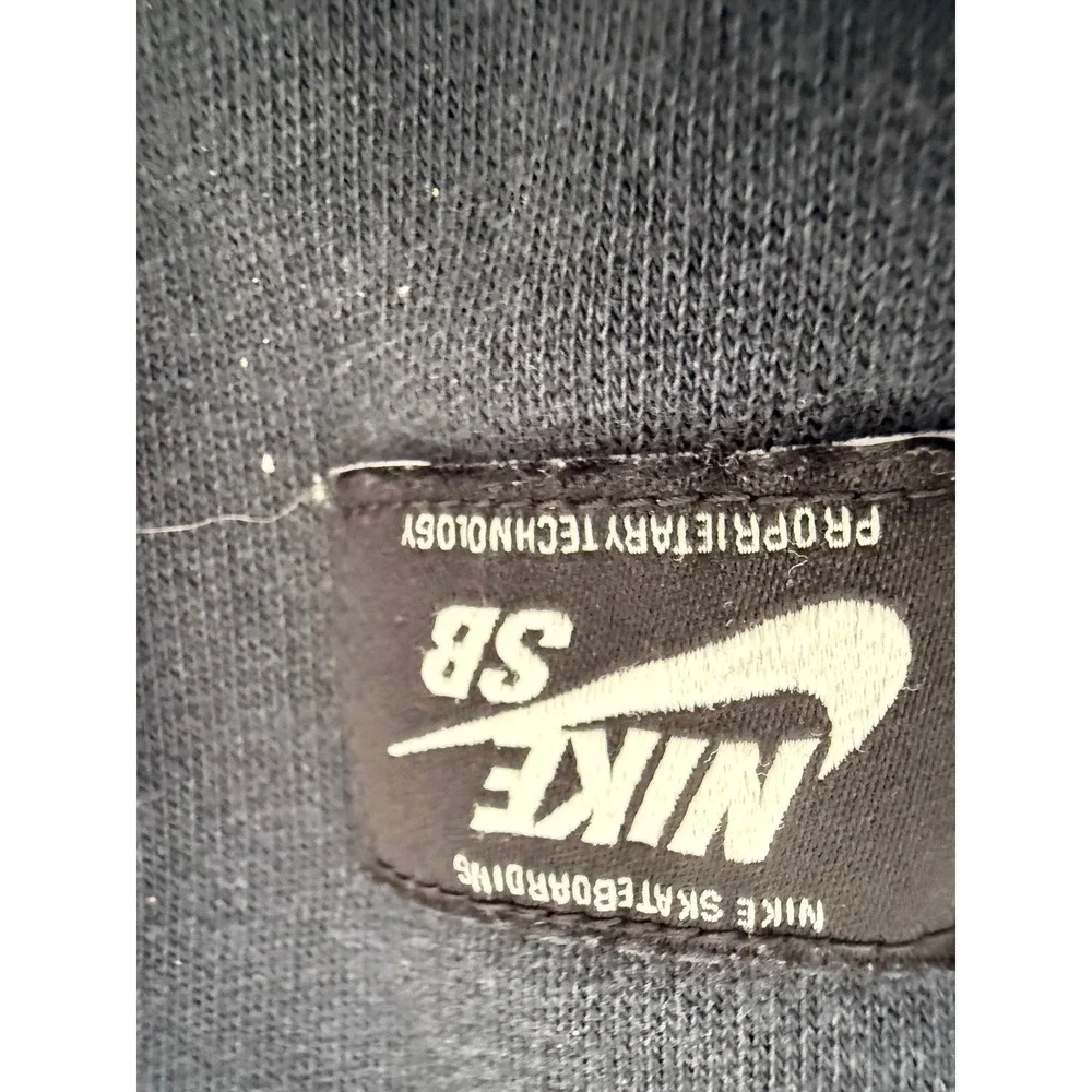 Nike SB Icon Pullover Hoodie Black Logo Skateboarding Mens XL AJ9733-010